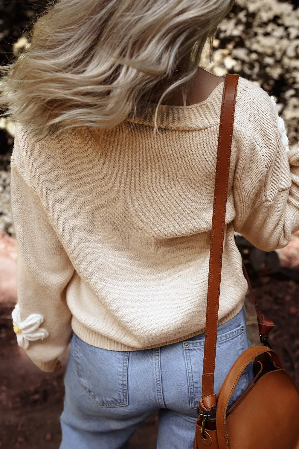 🌼 Chunky Flower Dropped Shoulder Long Sleeve Cardigan 🌼