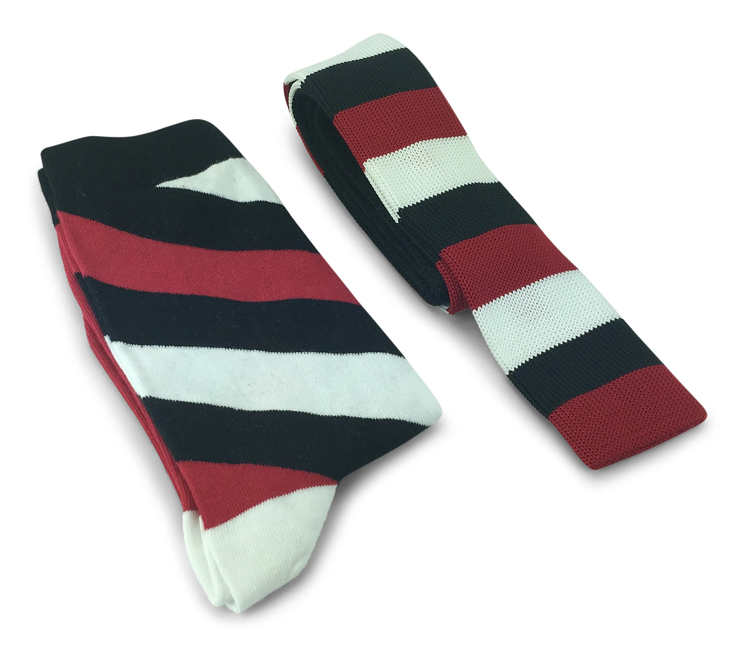 2 Piece Combo Set-Premium cotton Fun socks with matching skinny tie Combo
