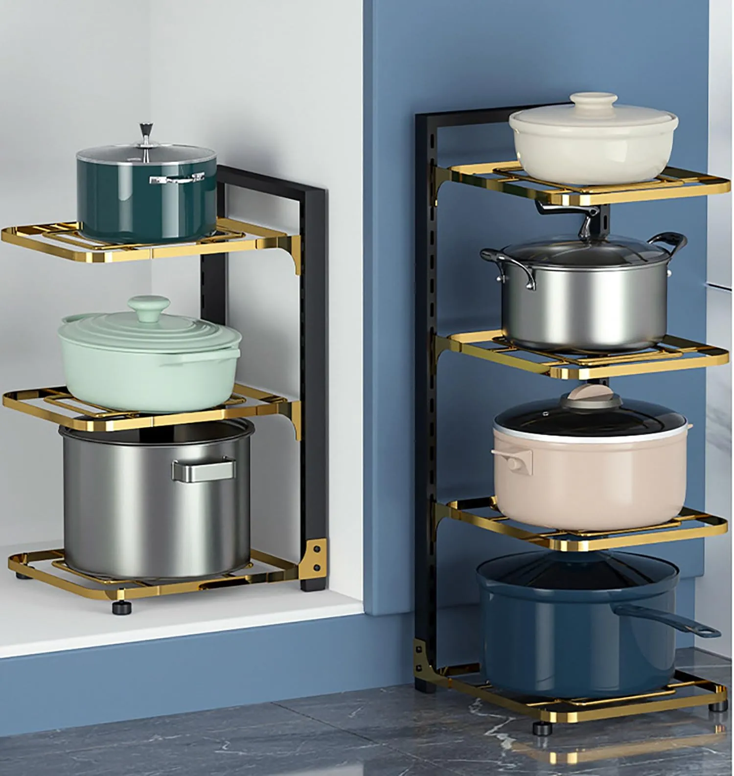 5 Layer Pots and Pans Organizer for Cabinet Organizer