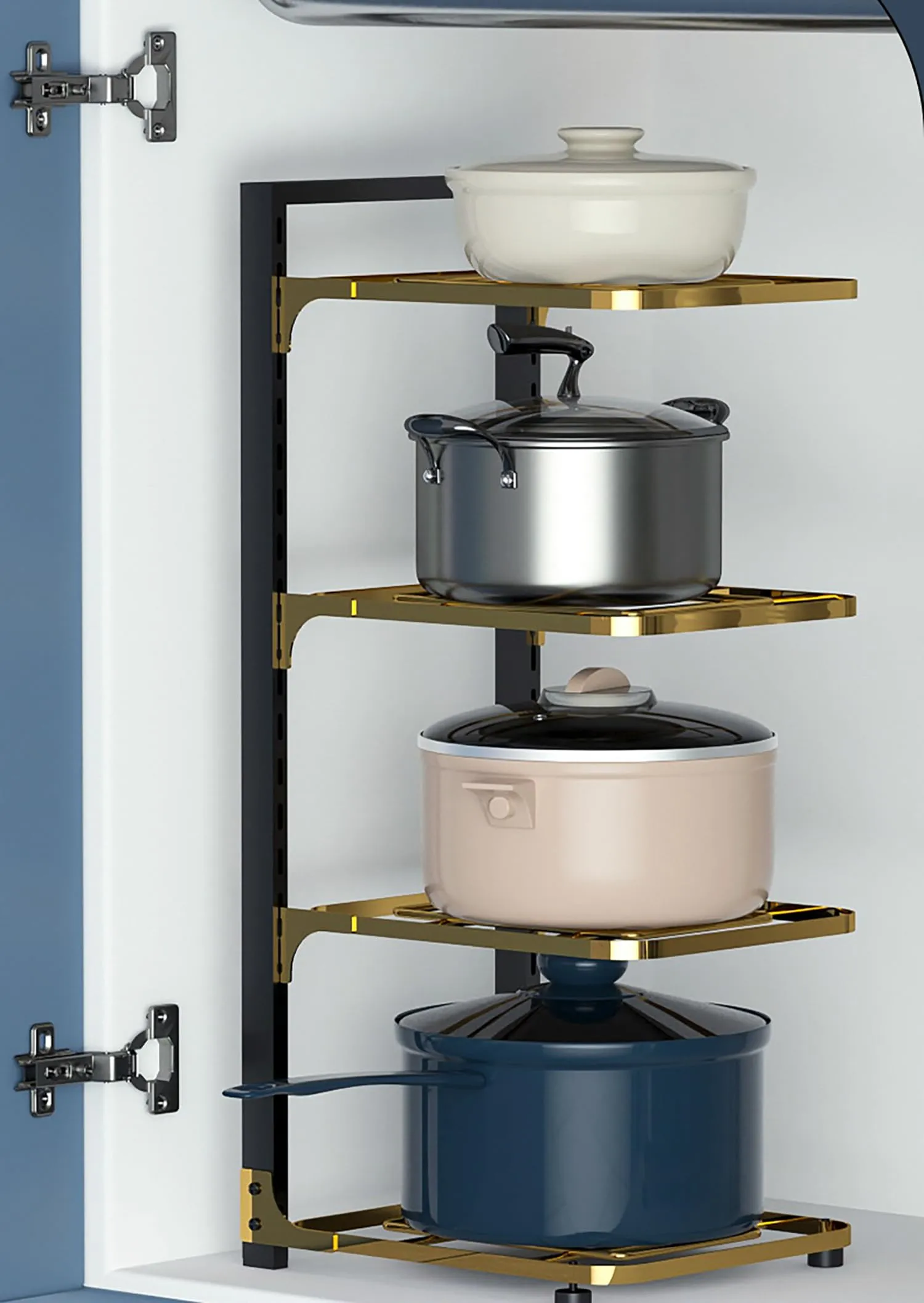 5 Layer Pots and Pans Organizer for Cabinet Organizer