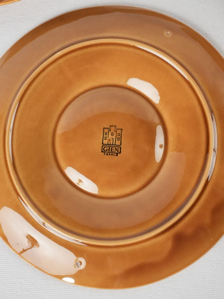 8 Gien artichoke plates - ocher 9"