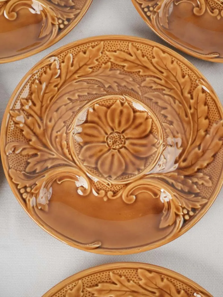 8 Gien artichoke plates - ocher 9"