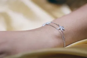 92.5 Silver Silver dual strand starfish bracelet