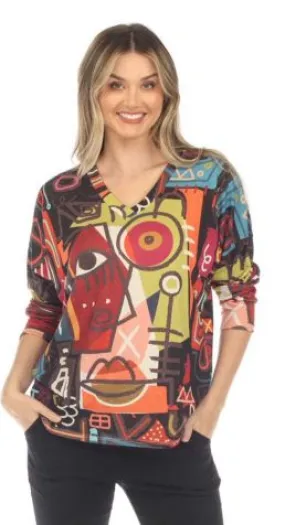 Abstract art sweater