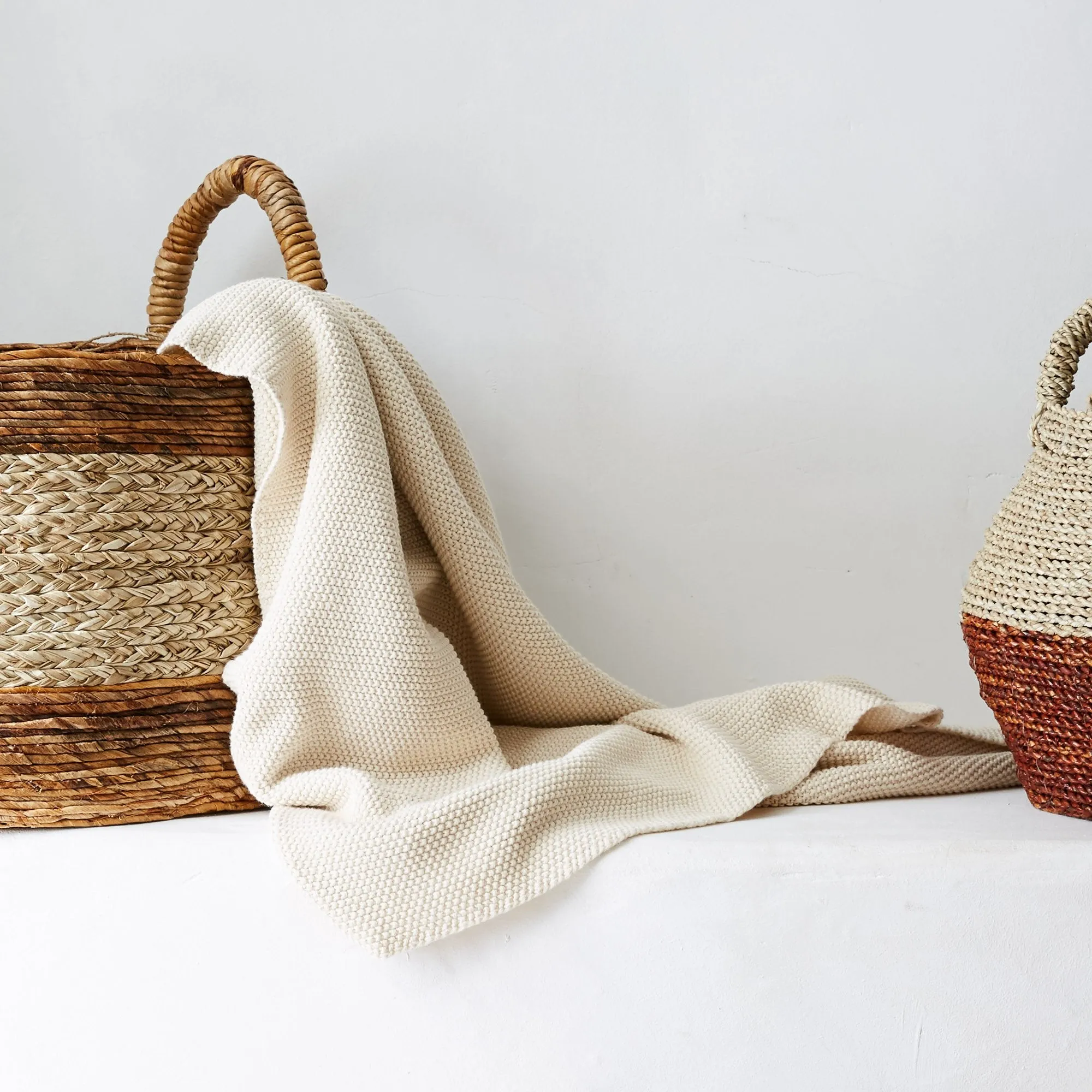 Antua Cotton Blanket [Cream]