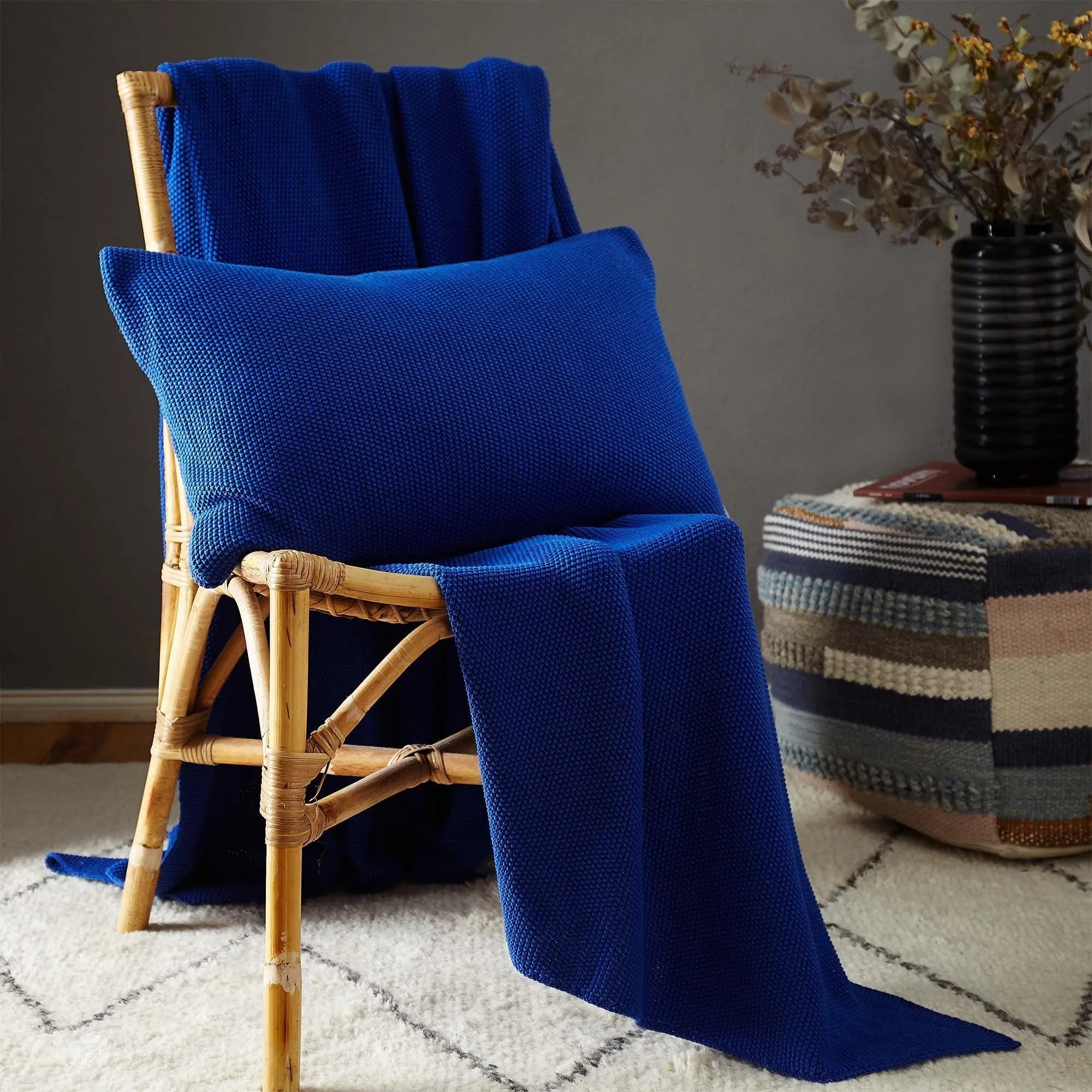Antua Cotton Blanket [Ultramarine]
