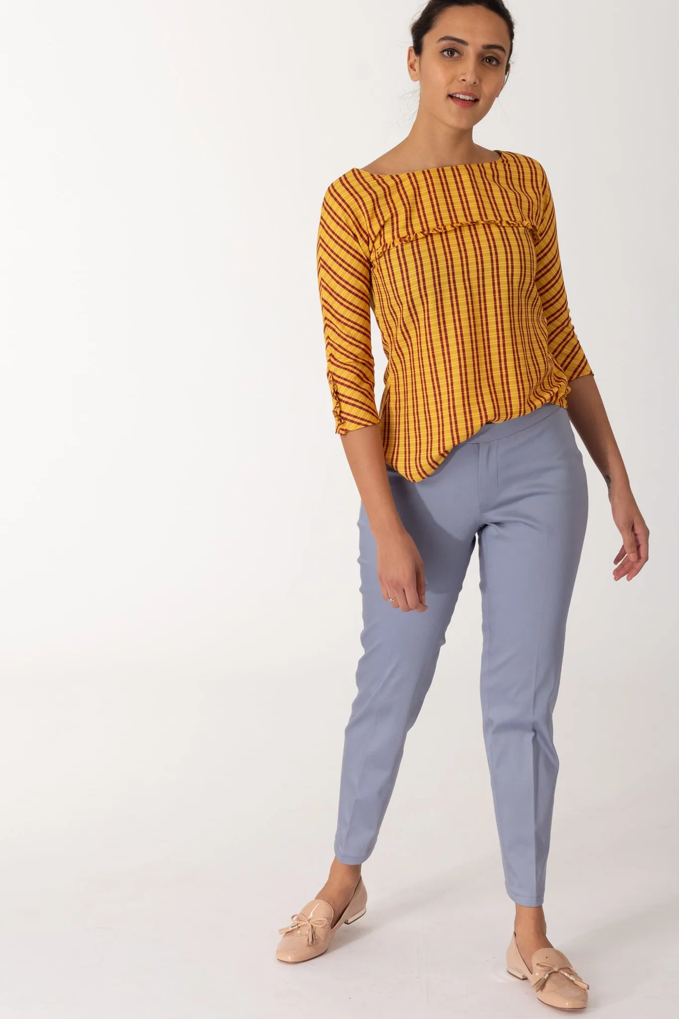 Aqua Cotton Stretch Pants
