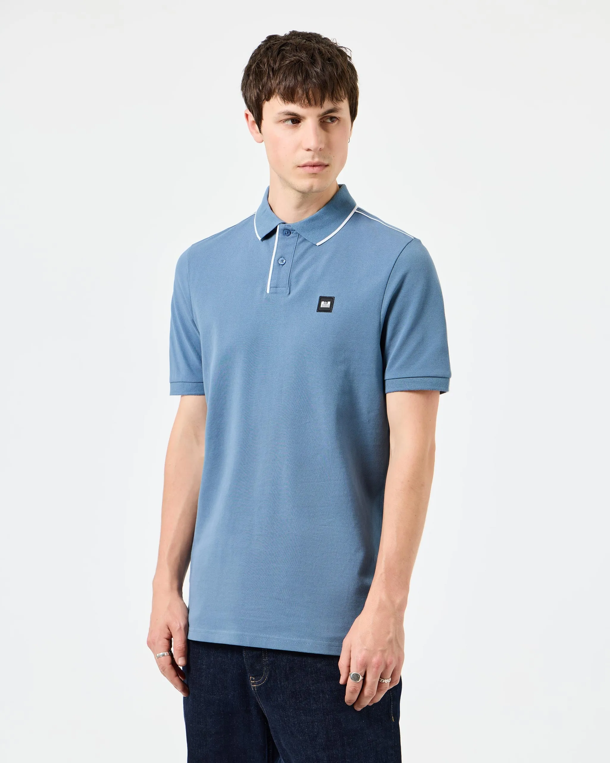 Astola Polo Shirt Baltic Blue/White