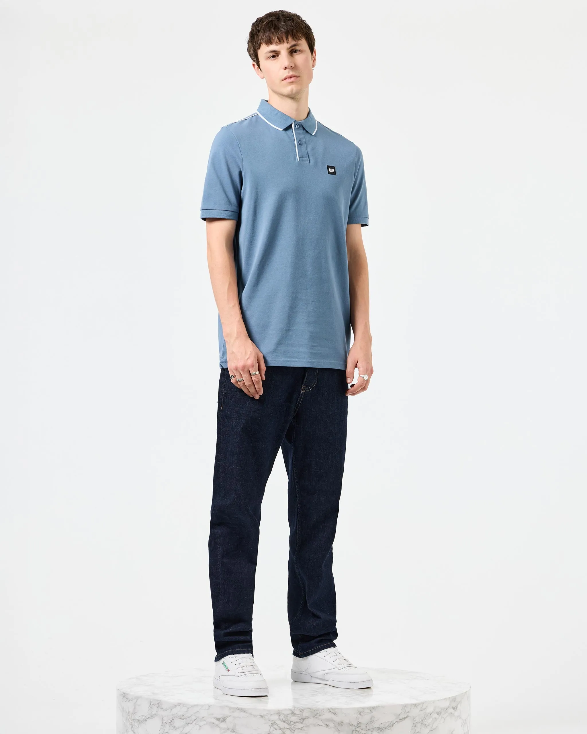 Astola Polo Shirt Baltic Blue/White