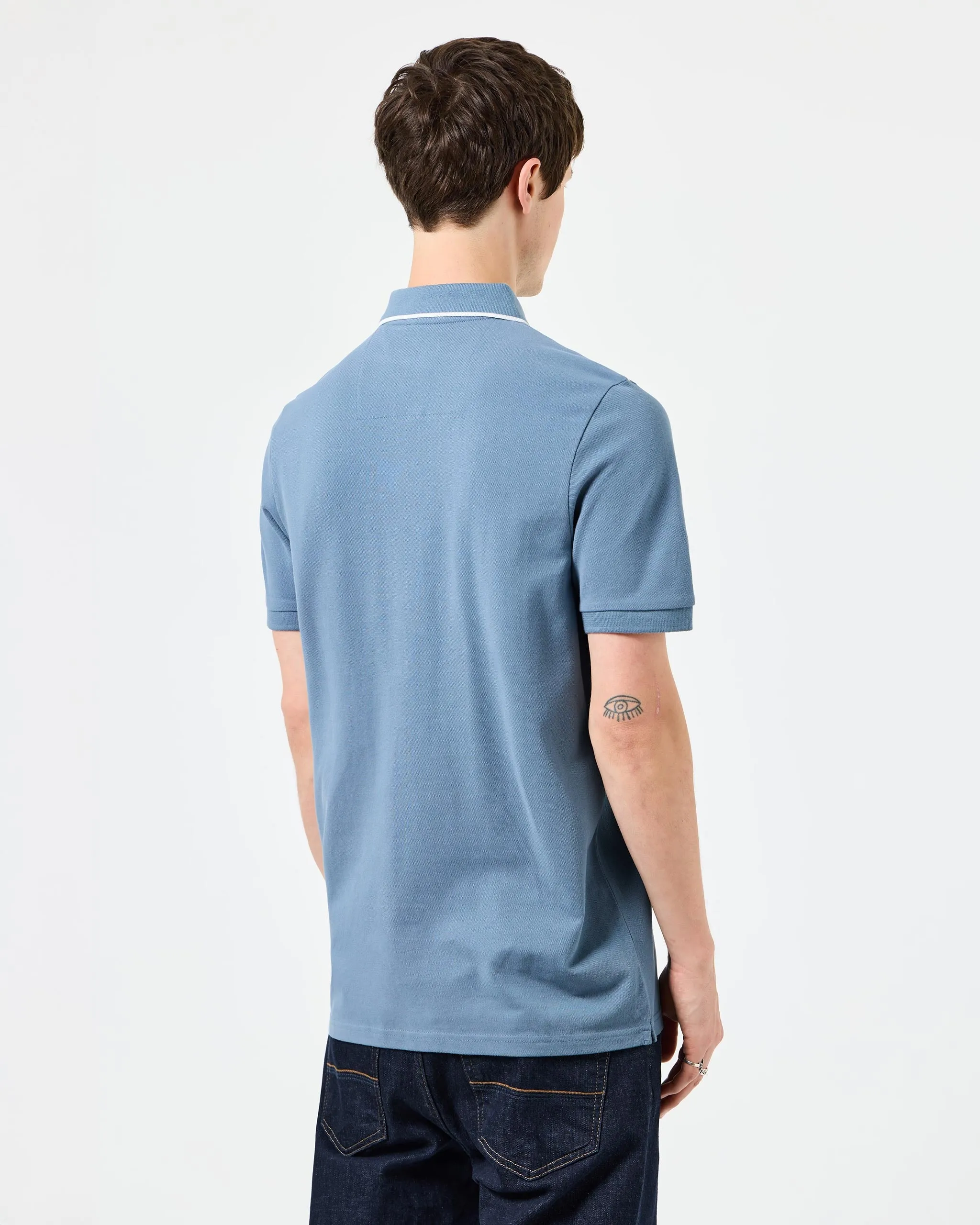 Astola Polo Shirt Baltic Blue/White