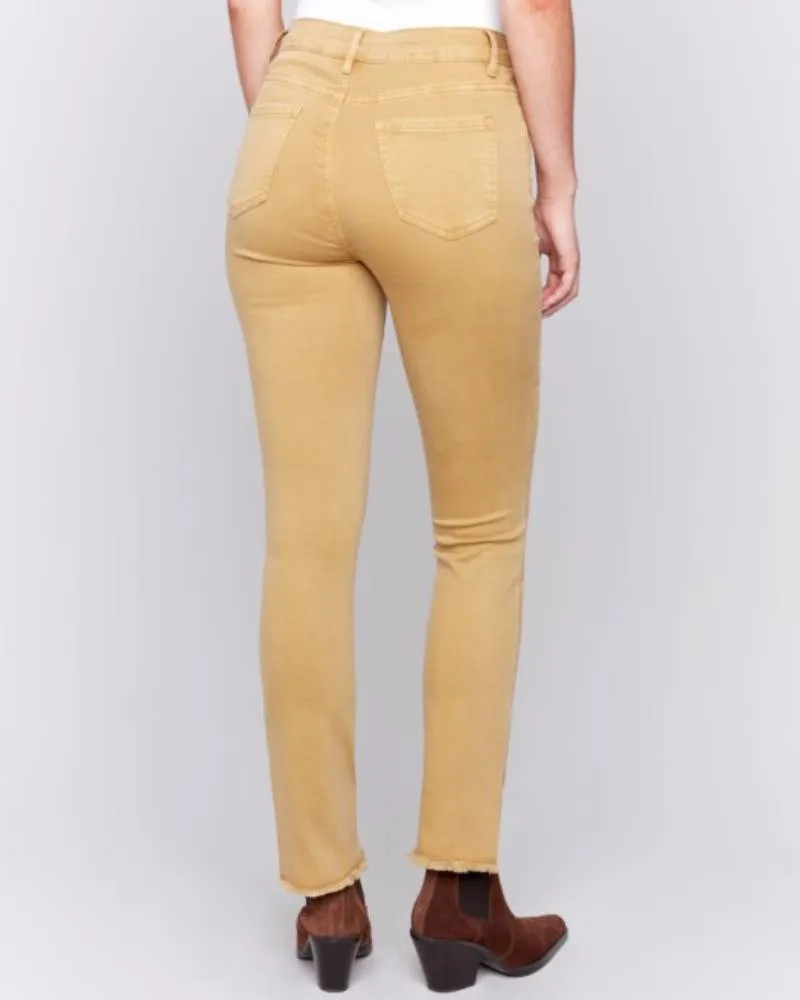 Asymmetrical Hem Bootcut Pants