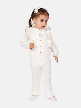 Baby Girl Kim Collection 2-piece Spanish Knitted Set-Ivory