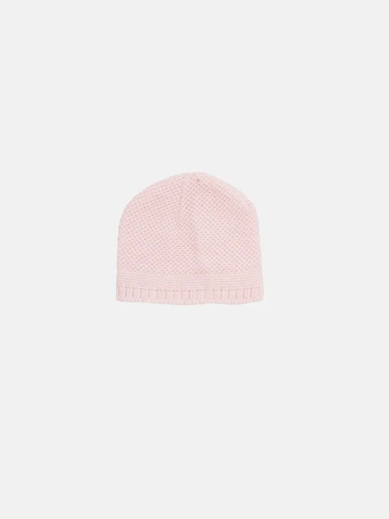 Baby Girl Tami Collection Textured Line Knitted Set-Baby Pink