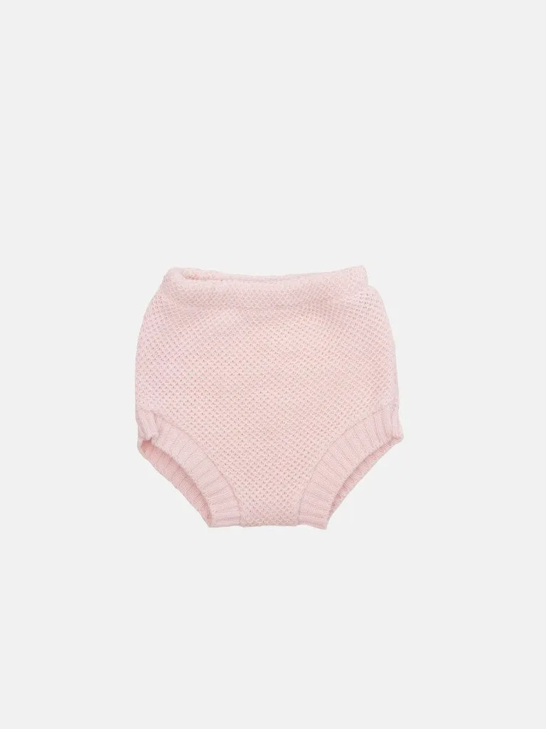 Baby Girl Tami Collection Textured Line Knitted Set-Baby Pink
