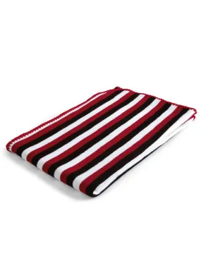 Baroo Striped Blanket - Black, Red & White
