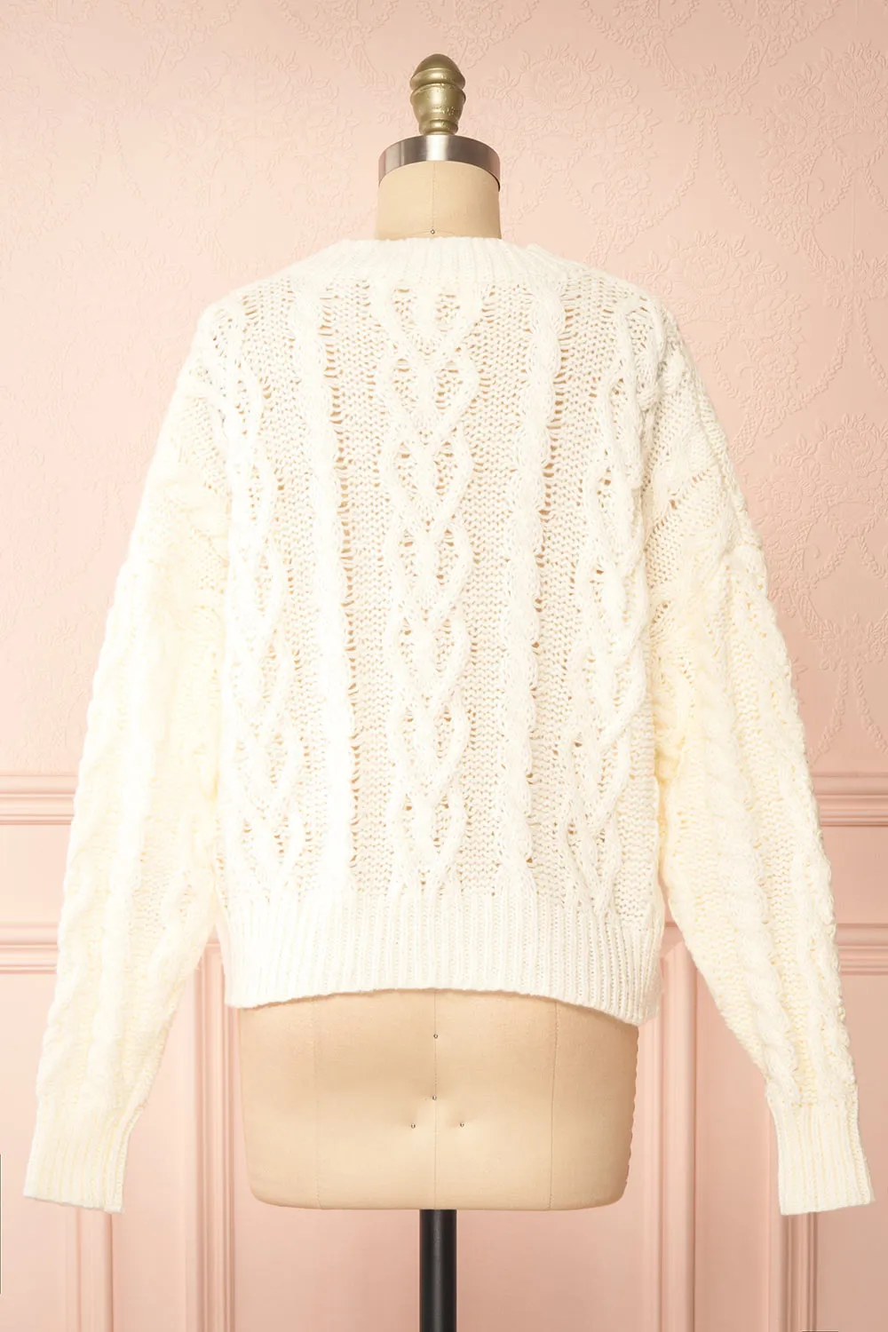 Bihotza | Knit Sweater w/ Red Hearts