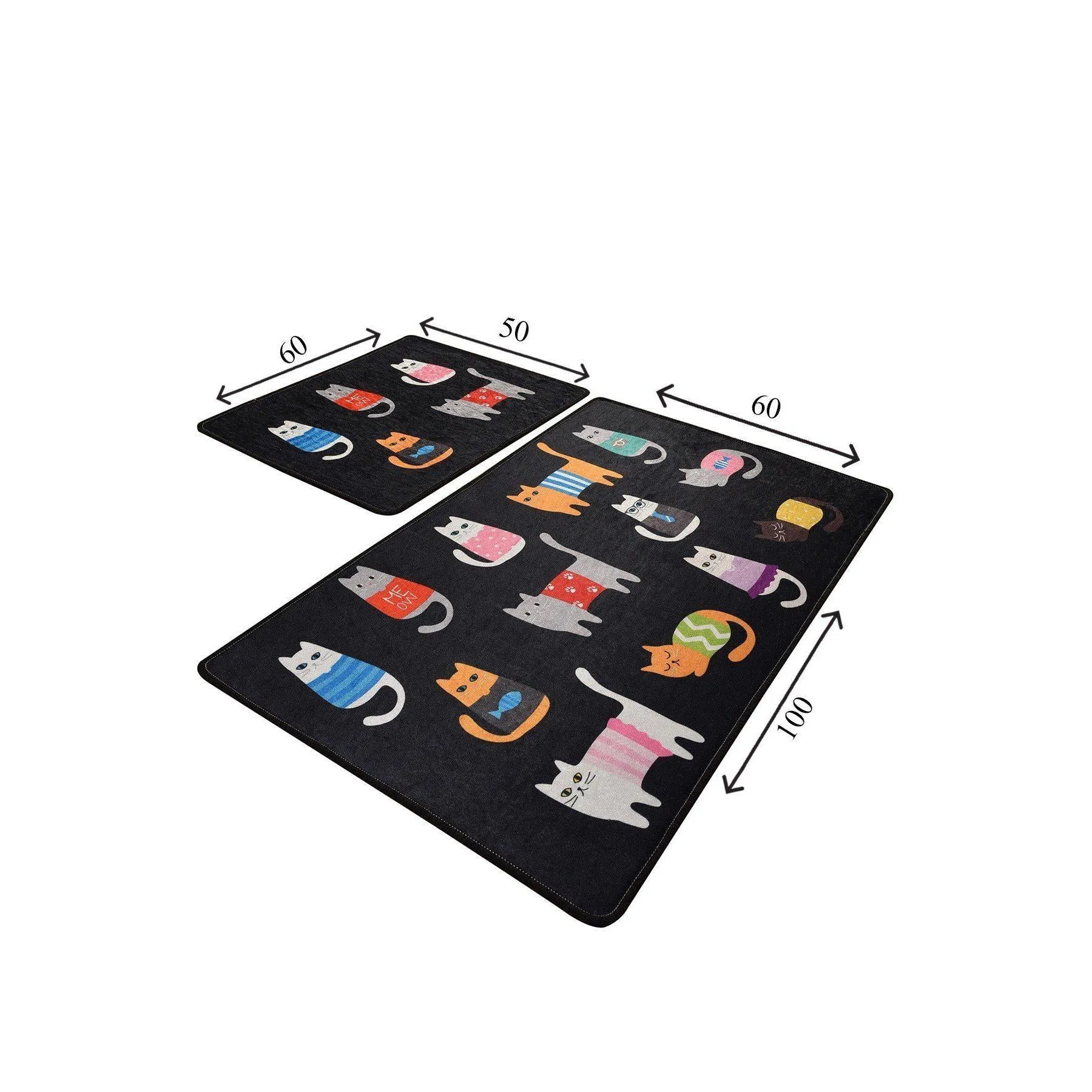 Black Cats  Bath Mat