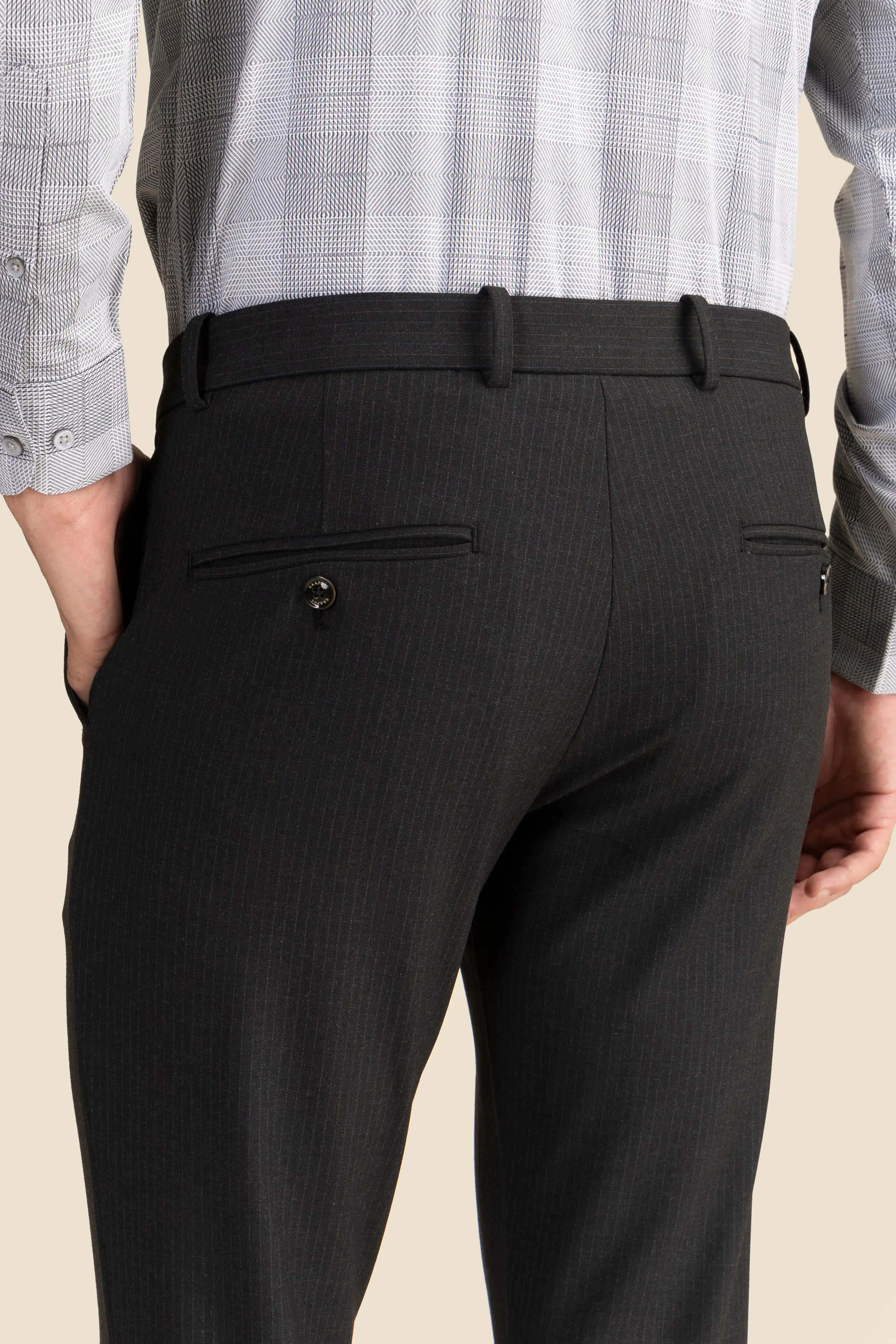 Black Stripe Formal Trousers