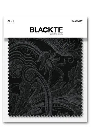 Black Tapestry Fabric Swatch