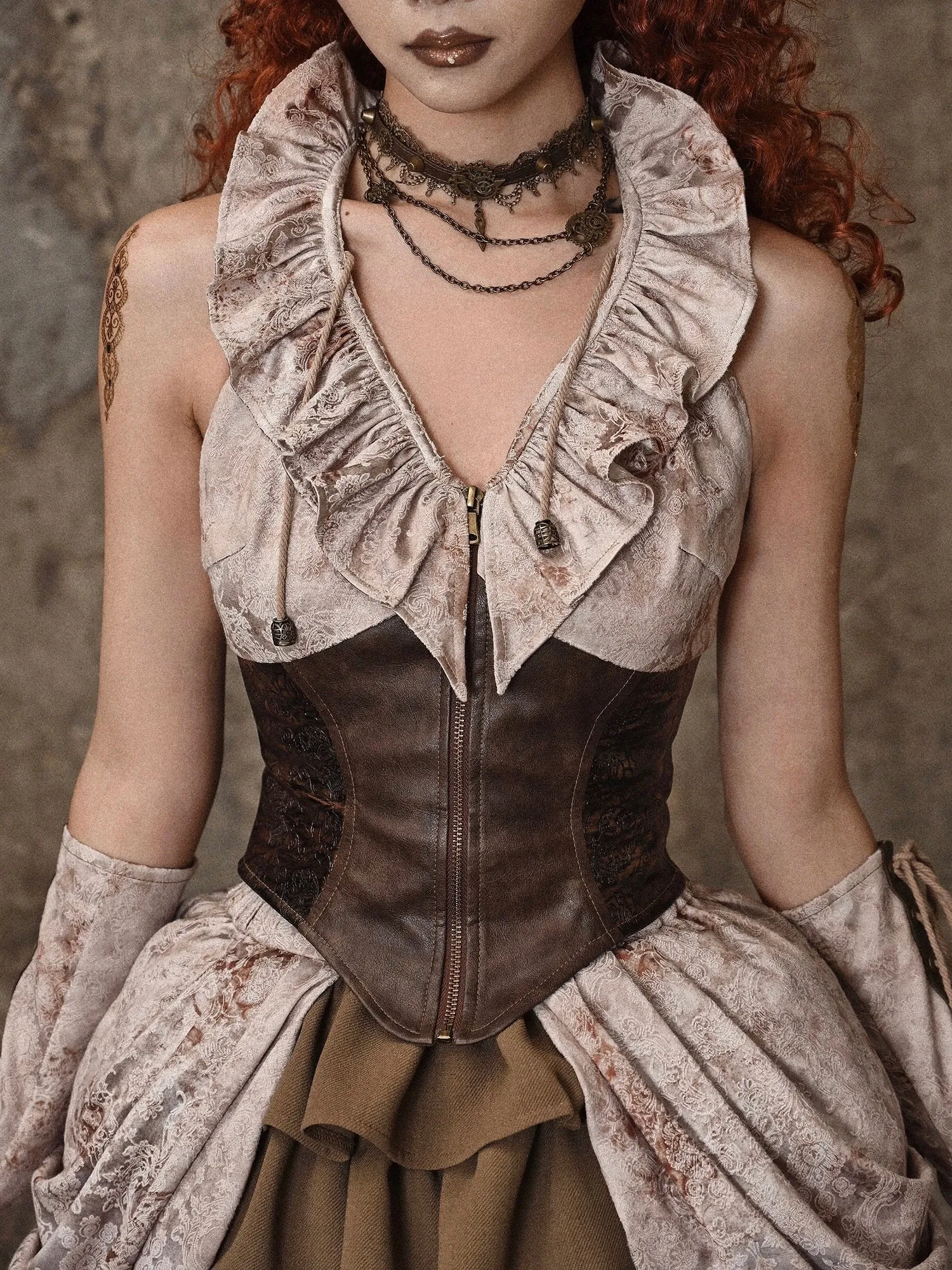 [Blood Supply] Dragon Era steampunk corset Vest top