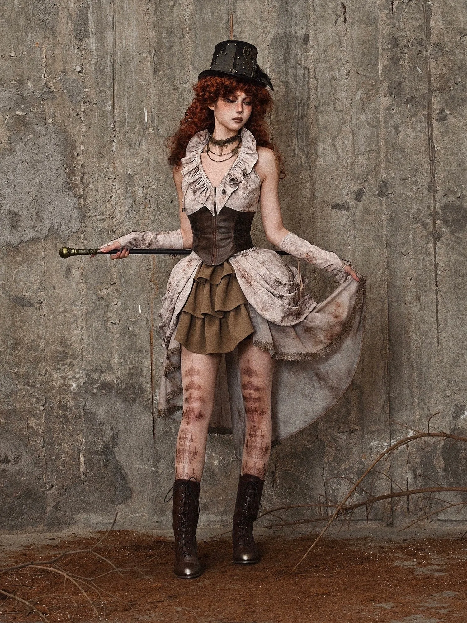 [Blood Supply] Dragon Era steampunk corset Vest top
