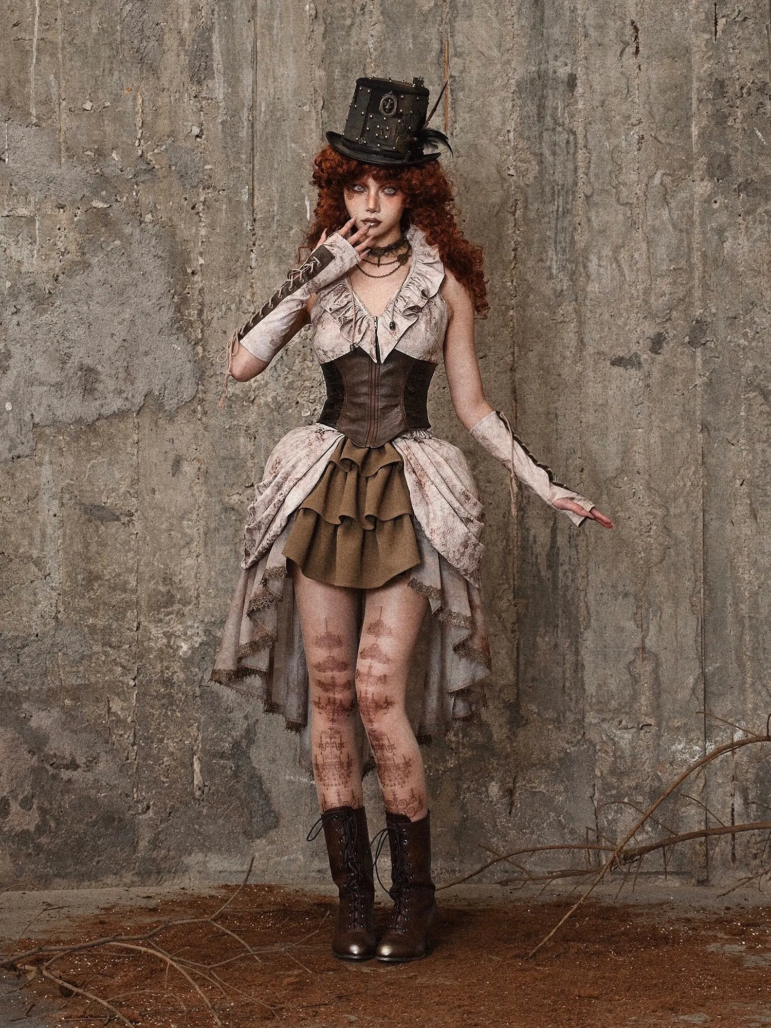 [Blood Supply] Dragon Era steampunk corset Vest top