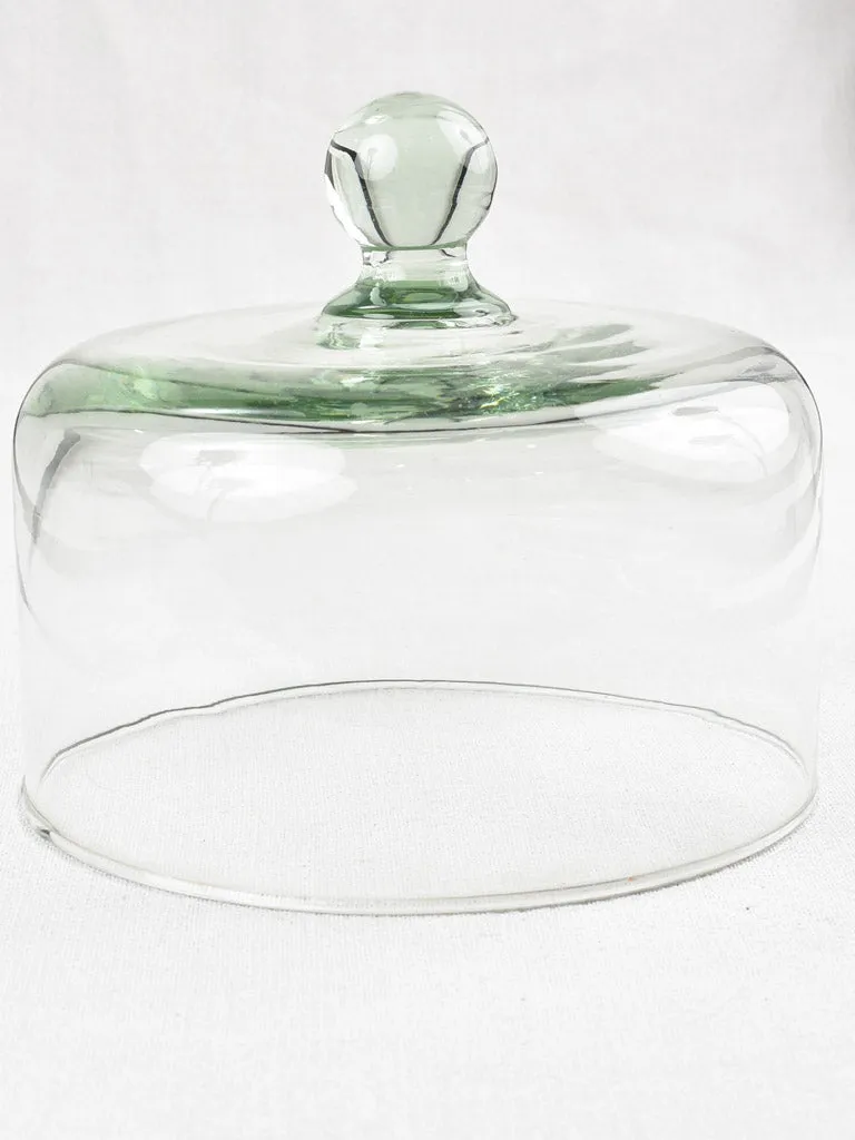 Blown glass cloche dome from a patisserie 6¾" x 7½"