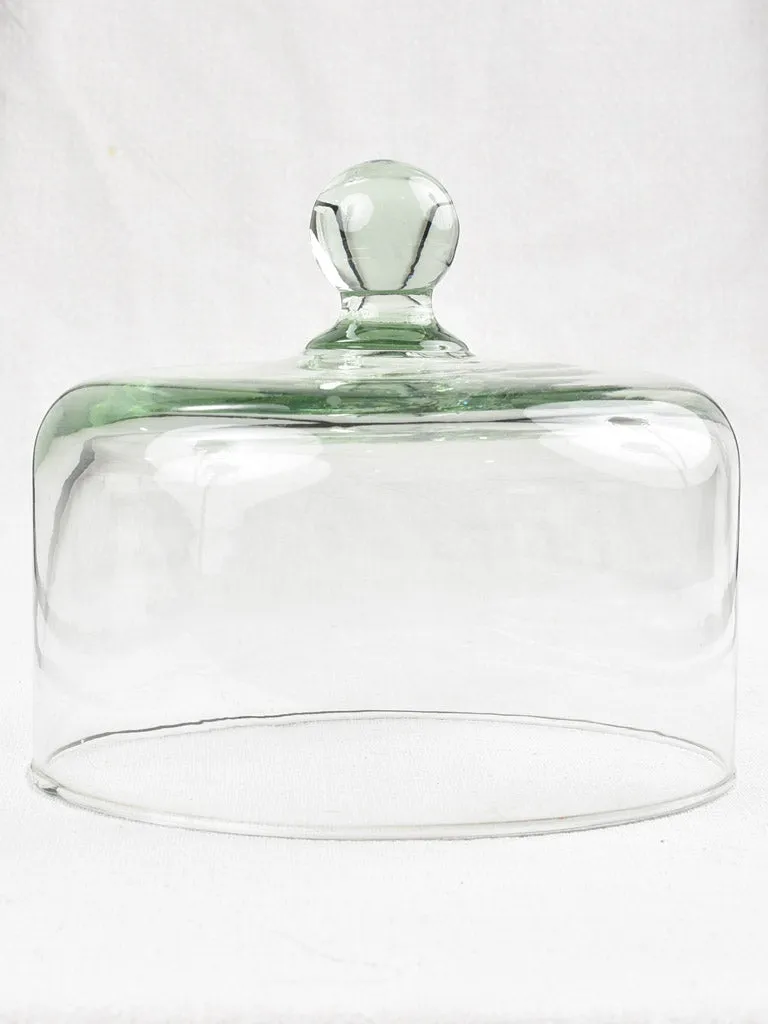 Blown glass cloche dome from a patisserie 6¾" x 7½"