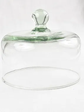Blown glass cloche dome from a patisserie 6¾" x 7½"