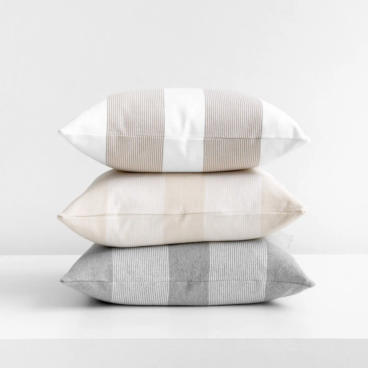 Brant Cushion Cover Ash and White
