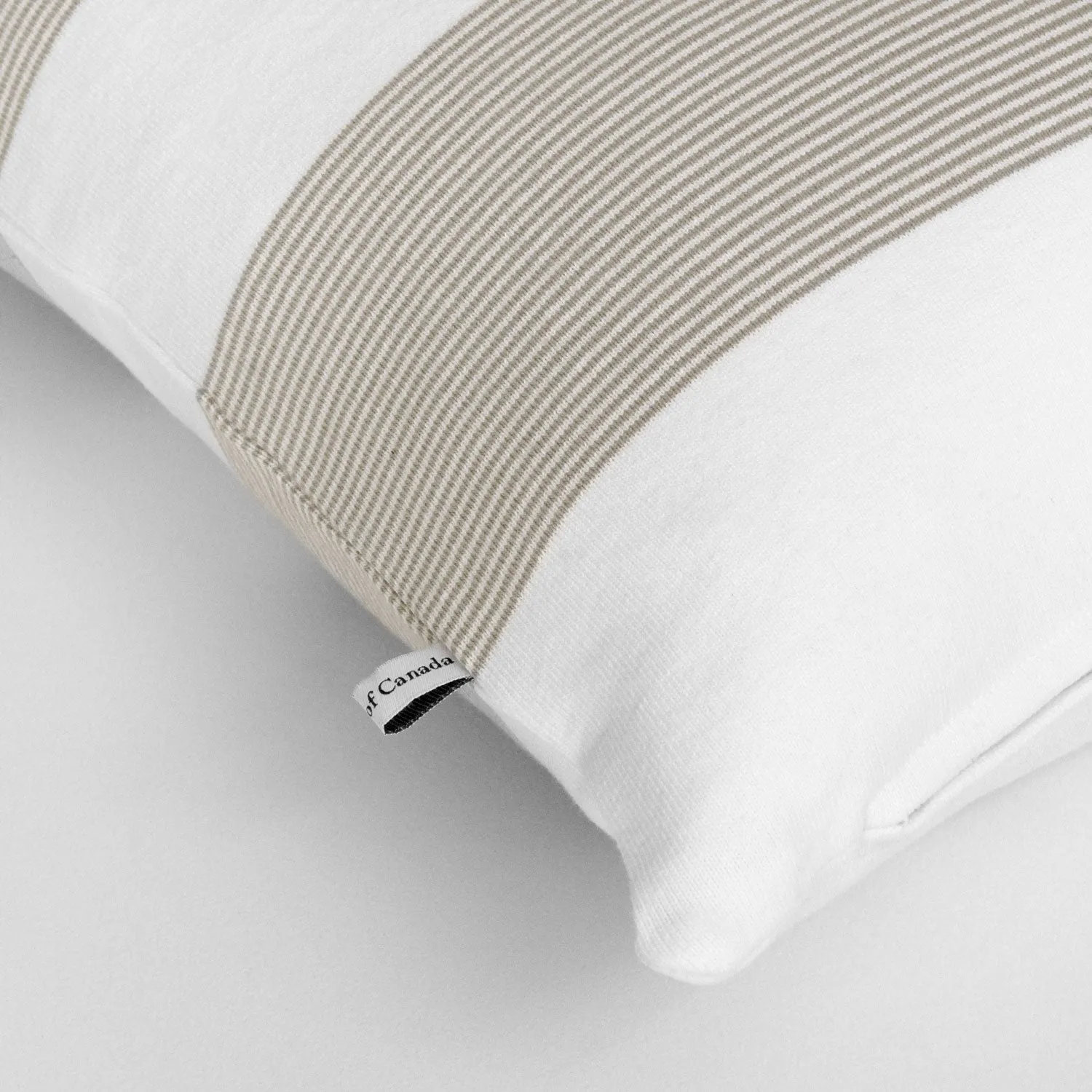 Brant Cushion Cover White and Taupe
