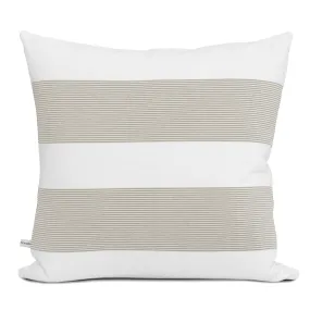 Brant Cushion Cover White and Taupe