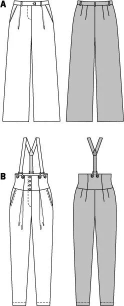 Burda 6856 Misses Trousers Pattern