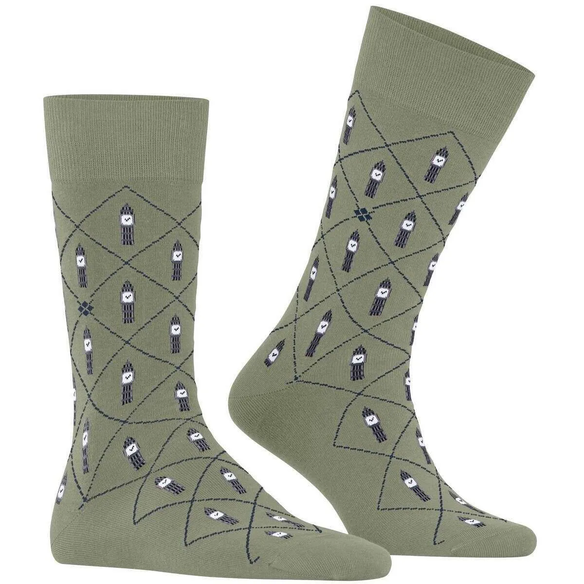 Burlington Big Ben Socks - Leaf Green