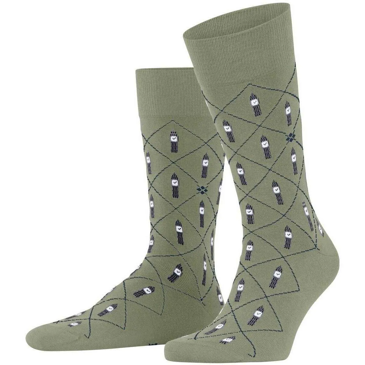 Burlington Big Ben Socks - Leaf Green