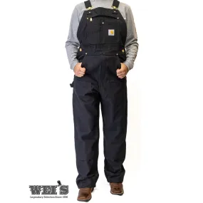 Carhartt Work Men's Bib Overalls Unlined Duck Black