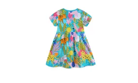 Cartoon Animal Print Princess Dress