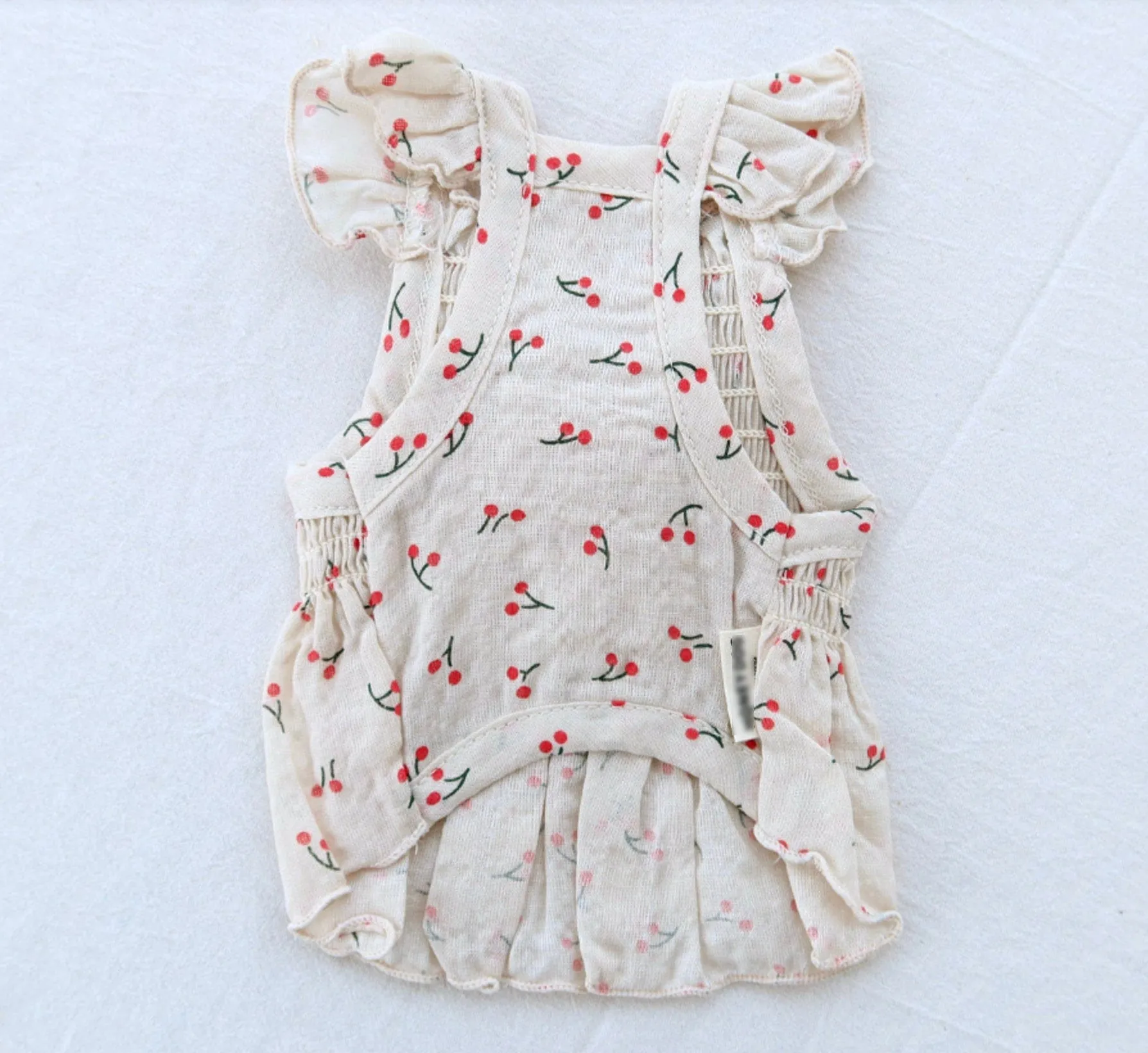 Cherry Smocked Rayon Dress