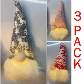 Christmas Santa Claus Illuminate Decor - 3 Pieces