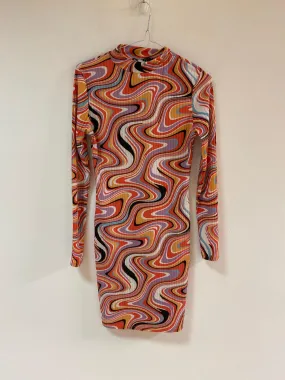 Colourful abstract patterned bodycon Dress, Mode-Ll, Size 8 (Polyester, Elastane)