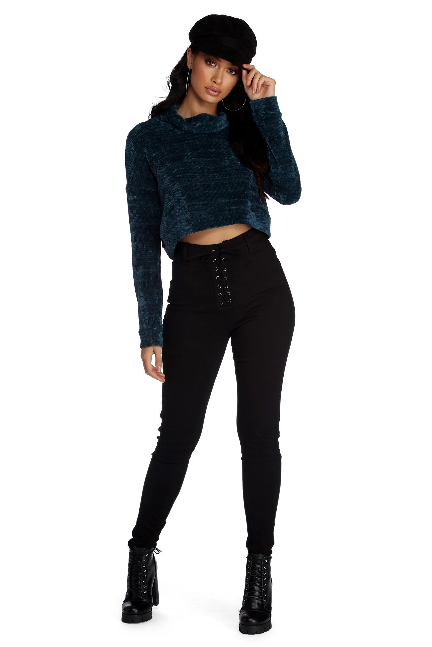 Corduroy Cropped Sweater
