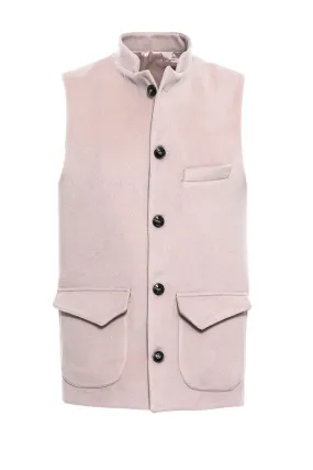 Cream Cachet Mandarin Collar Vest - Wessi