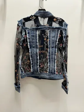 Denim Flower Illusion Jacket by Adore