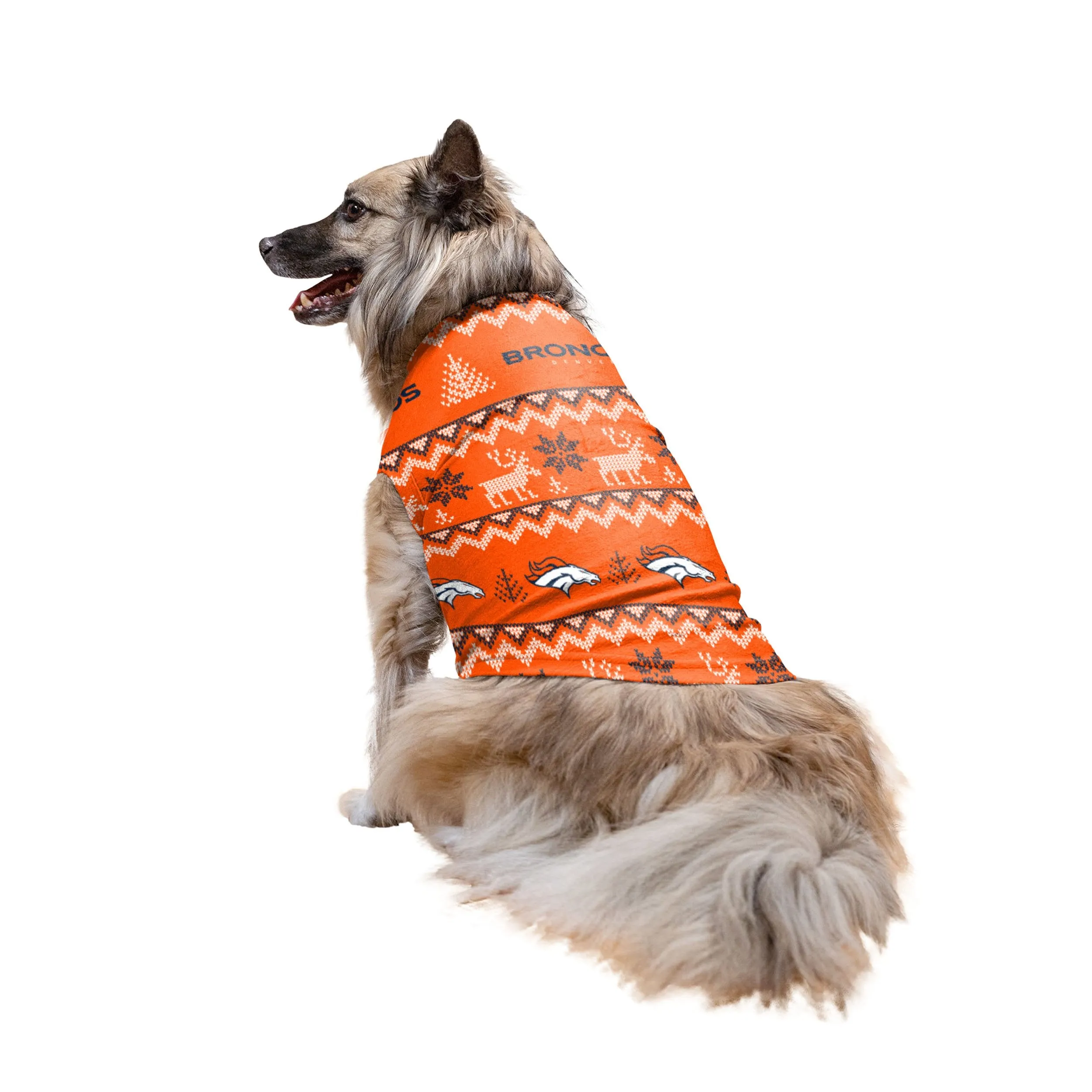 Denver Broncos NFL Ugly Pattern Family Holiday Pajamas