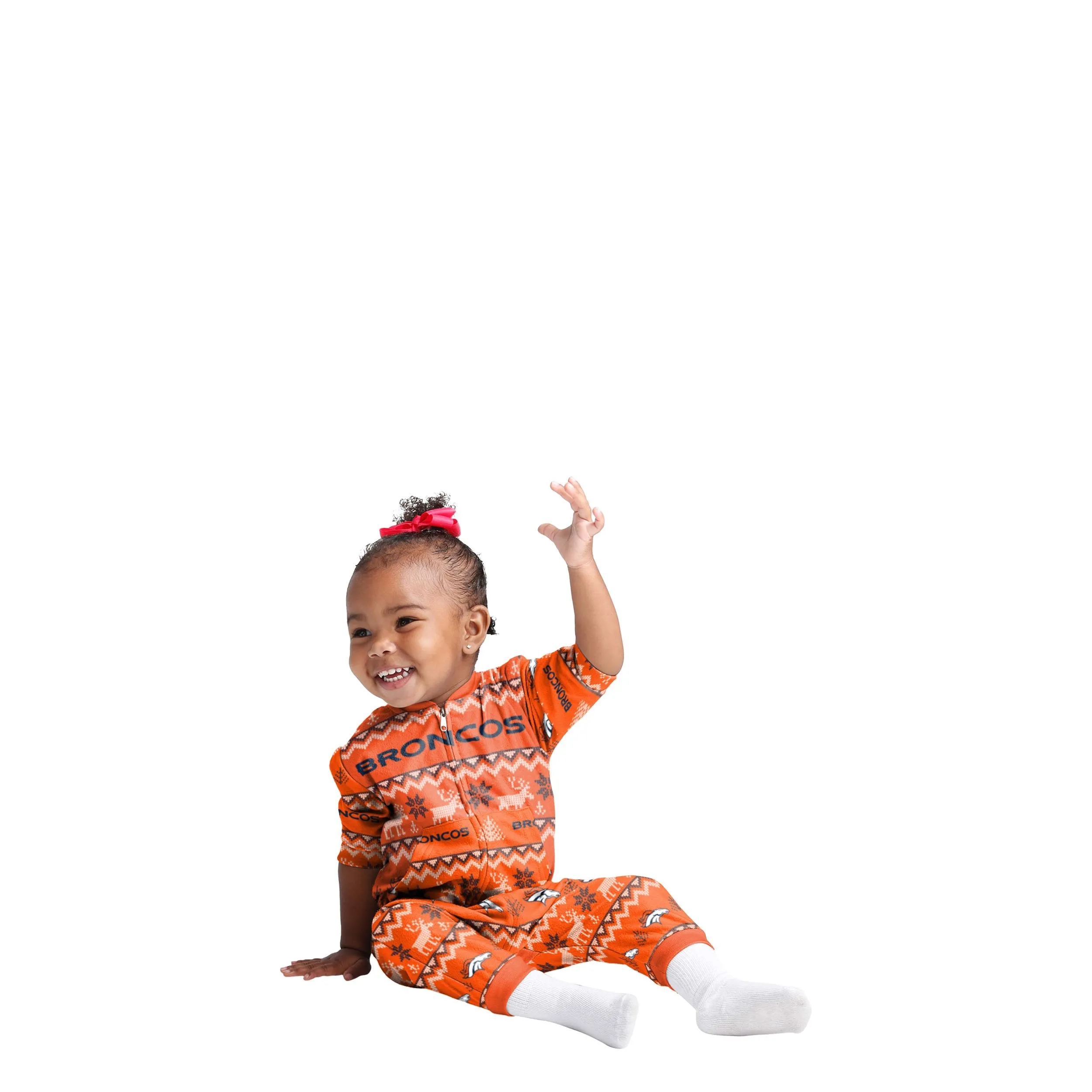 Denver Broncos NFL Ugly Pattern Family Holiday Pajamas