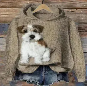 Digital Printing Dog Pattern Sweater Men