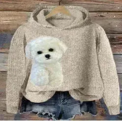 Digital Printing Dog Pattern Sweater Men