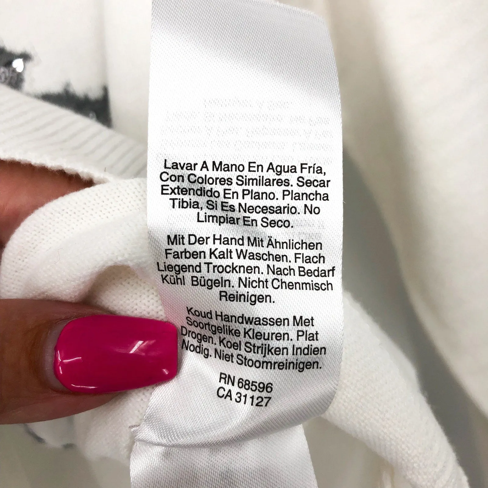 DKNY JEANS Women's Crewneck Sweater XXS Ivory White Sequin Logo Cotton Blend NWT