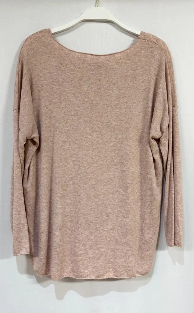 Drapey V-Neck Sweater in Celeste by Venti6