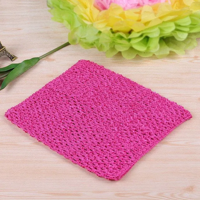 FENGRISE 20X23cm Tutu Crochet Tops Chest Wrap Tube DIY Tulle Spool Apparel Sewing Knitted Fabric Birthday Gifts Tulle Skirt